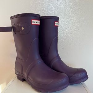Purple hunter boots